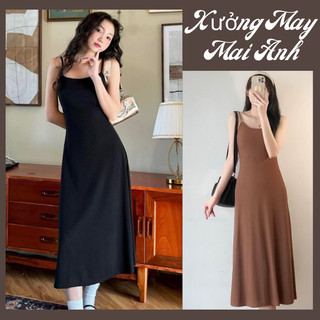 Đầm Body Nữ Váy Đầm Body 2 Dây Dáng Dài Đầm Maxi Body Nữ Hai Dây Điều Chỉnh Được