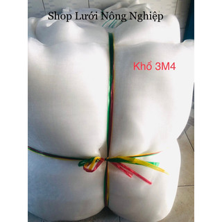 Lưới chắn côn trùng khổ 3m4 trắng. chống côn trùng, lưới trồng rau, nhà lưới, lưới nuôi cá, chống muỗi