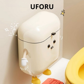 Thùng rác treo tủ bếp Uforu đáng yêu, thùng rác 9L treo nhà tắm tiện lợi chống nắp lật thông minh UF1317