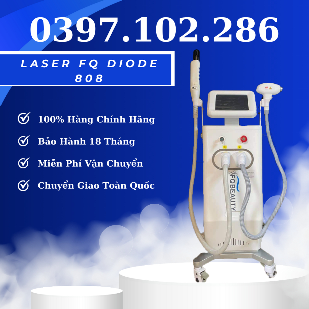 MÁY TRIỆT LÔNG KẾT HỢP LASER FQ DIODE 808 | TRIỆT LÔNG FQ BEAUTY DIODE 808 DÙNG TRONG SPA ❤️KAT SHOP❤️