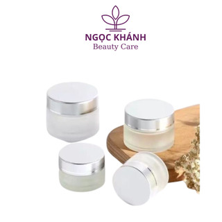 Hũ triết mỹ phẩm 10g 20g thủy tinh đục nắp bạc