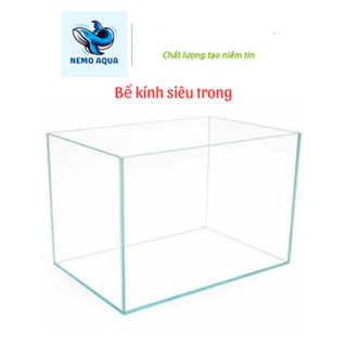 Bể kính SIÊU TRONG dán dấu keo, mài vi tính [Size: 60x30x35cm] Bể cá mini | Hồ cá thủy sinh