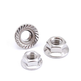 Set 10 cái m4-m8 đai ốc liền long đen inox201 m4-m8