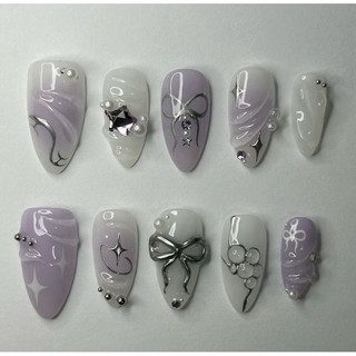 151 Nailbox thiết kế loang tím xinh xắn