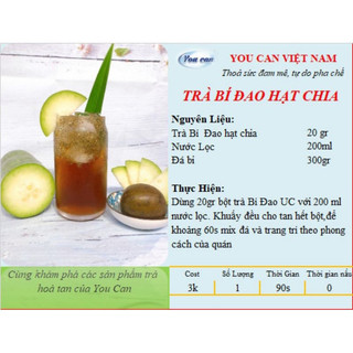 Bột trà bí đao hạt chia hoà tan 100g