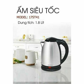 Ấm siêu tốc inox sunhouse,happy time 1,8l