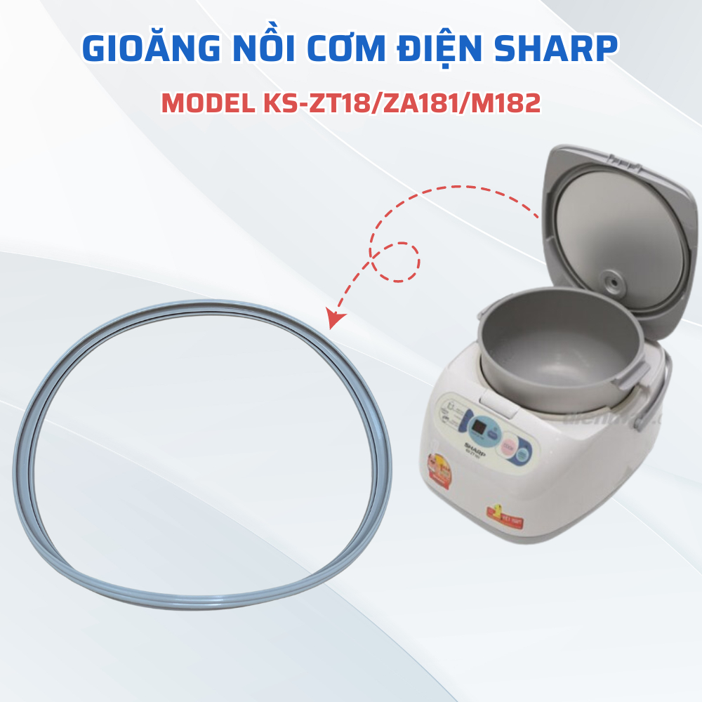 Gioăng Nồi Cơm Điện SHARP Dùng Cho Model KS-ZT18, KS-ZA181, KS-M182 Chất Liệu Cao Su Cao Cấp Bền Đẹp