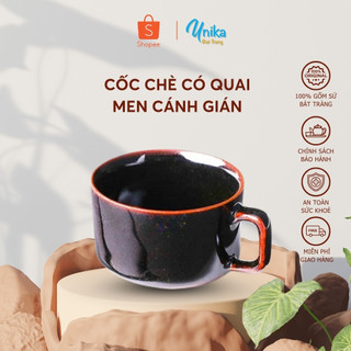 Cốc Uống Nước Chè Có Quai men cánh gián D6*R6*C4 - Gốm Sứ Bát Tràng