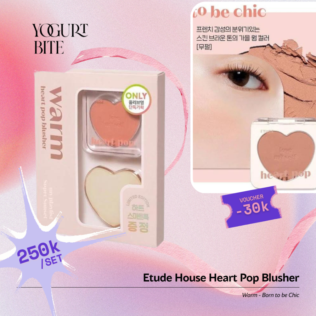 set Etudehouse Heart Pop Blusher