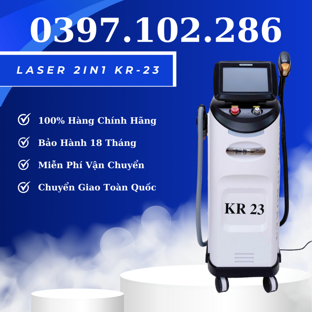 MÁY DIODE LASER 2IN1 KR-23 | DIODE LASER 2IN1 KR-23 DÙNG TRONG SPA ❤️KAT SHOP❤️