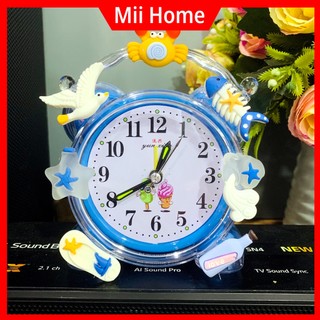 Đồng hồ báo thức để bàn cho bé trai, bé gái dễ thương. Đồng hồ để bàn size nhỏ tíc tắc
