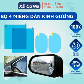 Bộ 4 Miếng Dán ⚡️𝐅𝐑𝐄𝐄 𝐒𝐇𝐈𝐏⚡️Chống Đọng Nước Kính Bên Và Gương Chiếu Hậu Ô tô