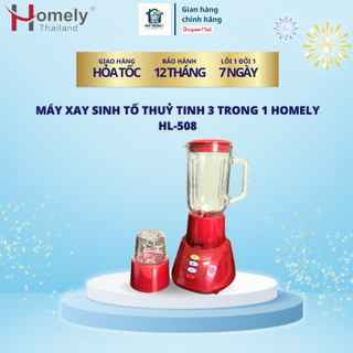 Máy Xay Sinh Tố Thủy Tinh 3 trong 1 Homely Chính Hãng HL-508 - Công Suất 350W, 3 Cối Tiện Dụng, Bảo Hành 12 Tháng