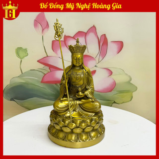 Tượng Địa Tạng Vương Bồ Tát bằng đồng vàng đúc nguyên khối