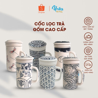Cốc Lọc Trà Gốm Sứ - Ly Lọc Trà - Cốc Lọc Chè Gốm Cao Cấp Bát Tràng