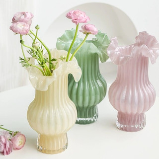 Bình/ Lọ Cắm Hoa Thủy Tinh MIệng Bèo Cổ Loe Phong Cách Bắc Âu Sáng Tạo Trang Tri Decor