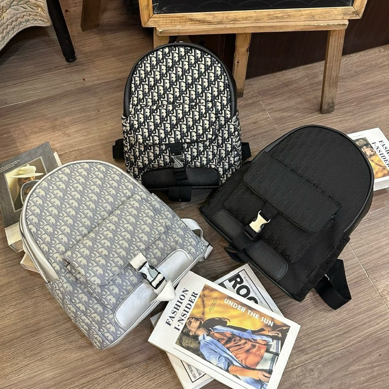  Balo đi học nam nữ CD vải canvas dệt hoạ tiết vân chữ thổ cẩm monogram phối dây khoá bấm cao cấp BL38P 