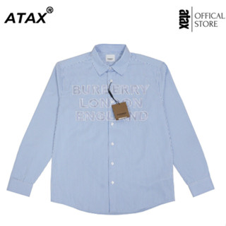 Áo sơ mi BBR London thêu chữ nam nữ cao cấp Áo sơ mi London England kẻ xanh nam nữ mới nhất