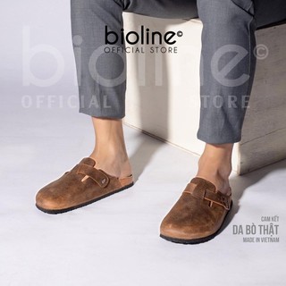 Bioline - Dép Sục Đế trấu - Sục Da bò thật Nguyên Tấm - Mã Suc02