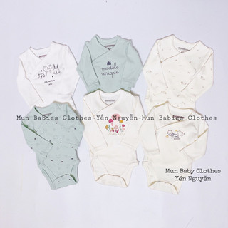 [Size sinh non,sơ sinh] Body chip dài tay vạt chéo xuất xịn cho bé sinh non, bé sơ sinh