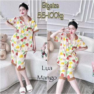 Đồ bộ Lụa Mango chuẩn Bigsize, Đồ bộ mặc nhà cao cấp