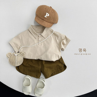 Áo polo 100% cotton basic style Hàn cho bé