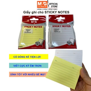 Giấy ghi chú YS453 giấy ghi nhớ Sticky note có dòng kẻ M&G dùng cho văn phòng và học tiếng Anh
