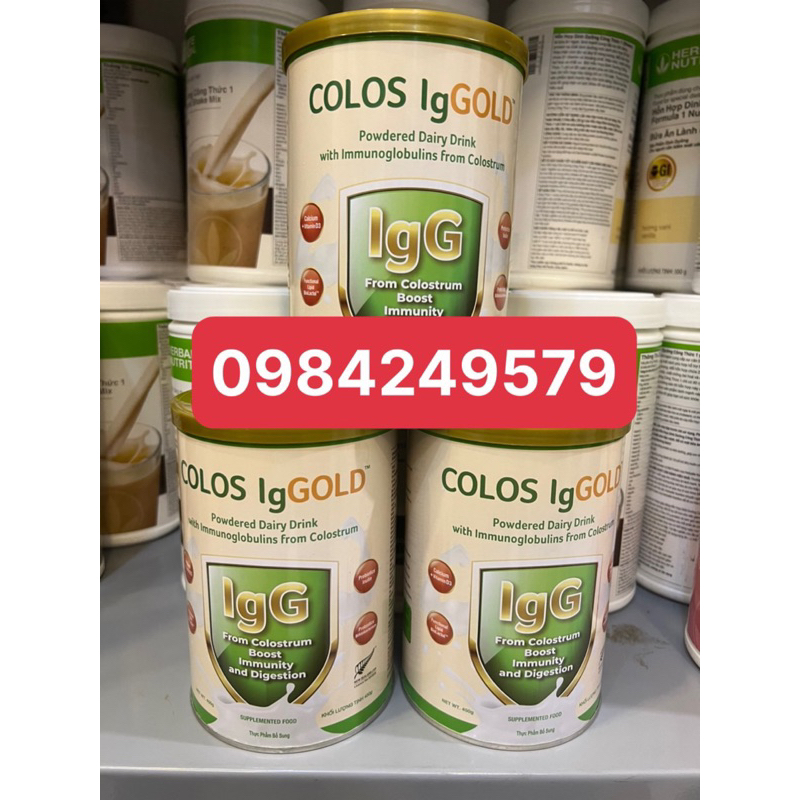 Combo 3 lon Sữa non Colos IgGold - Alpha lipid New Zealand 450g.