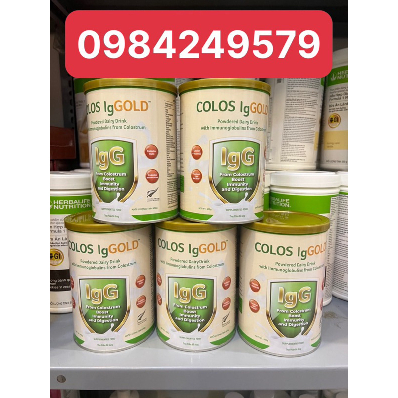 combo 5 lon Sữa non Colos IgGold - Alpha lipid New Zealand 450g.