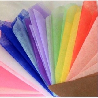 Giấy mếch lụa gói hoa vàng kem