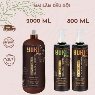  dầu gội xả yuki plus 2000ml 1 chai thơm mùi nước hoa lưu hương 72h phục hồi tóc khô xơ hư tổn. thơm và mềm mượt 