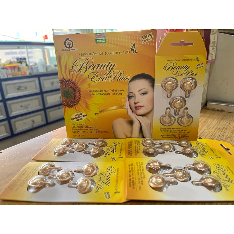 ✅ Viên Bôi Dưỡng Ẩm Trắng Da Cao Cấp Beauty Eva Pluss/ Collagen bôi da / Vitamin e bôi da