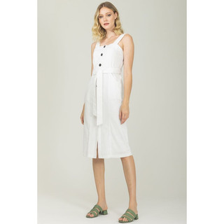 Váy đũi linen midi KÈM ĐAI dư xịn TQXK