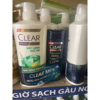 Dầu gội clear sạch gàu mát lạnh bạc hà chai 630g