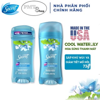 (NK Mỹ) Secret Cool Waterlily 73g Clear Gel / Sáp Lăn Khử Mùi Made in USA
