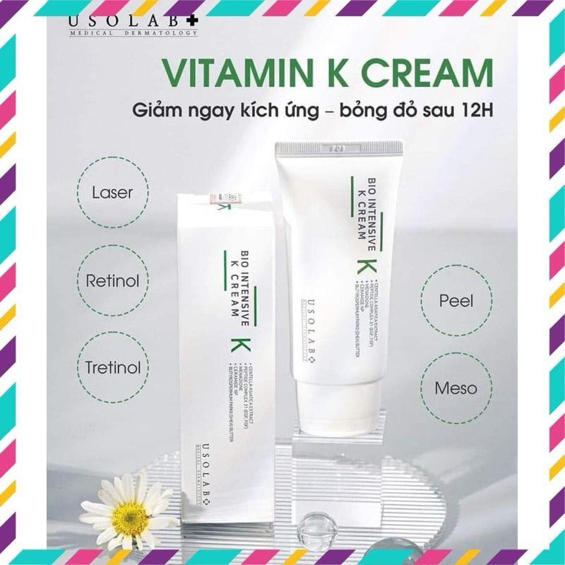 USOLAB Kem Dưỡng Vitamin K Bio Intensive K Cream Phục hồi Dịu Da Tức Thì tuýp 50ml (DMN)