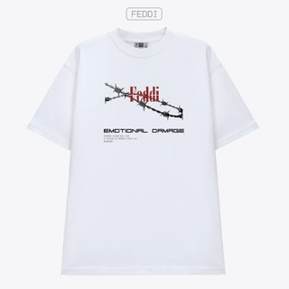 Áo thun tay ngắn ép nhiệt chữ feddi chất vải thun cotton mềm mịn co giãn 2 chiều dành cho giới trẻ