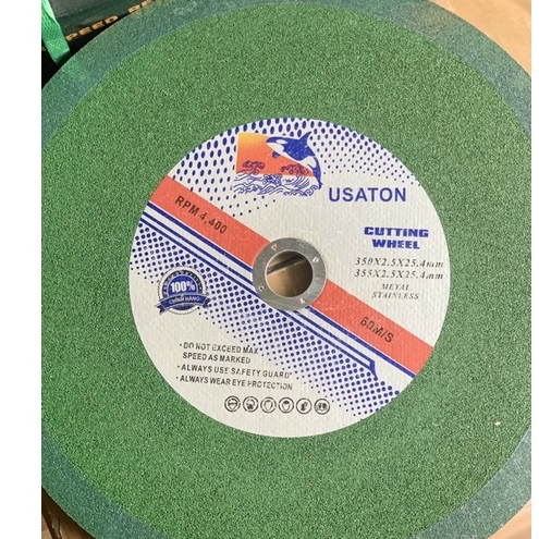 Combo 10v Đá (lưỡi) cắt inox, sắt, thép phi 350, 355 Cá heo 355x3x255mm, đá cắt máy bàn- An Nhiên St