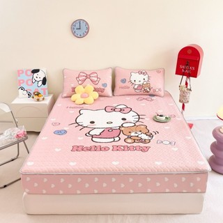 Chiếu điều hoà cao su non 5D bo chun, Chiếu cao su hoạ tiết Teddy Bear và Dissney kèm 2 vỏ gối đầu