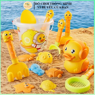 Đồ chơi xúc cát nhiều chi tiết kèm xô, đồ chơi đi biển cho bé trai, bé gái