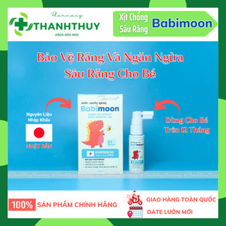 Xịt chống sâu răng babimoon, giúp làm sạch miệng, khử mùi hôi, bảo vệ men răng chắc khoẻ cho bé, chai 30ml