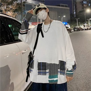 ÁO THUN TAY DÀI CHẮP VÁ UNISEX