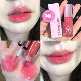 🌹Son bóng Thỏ Hồng Cappuvini căng bóng mọng môi Cao Cấp
