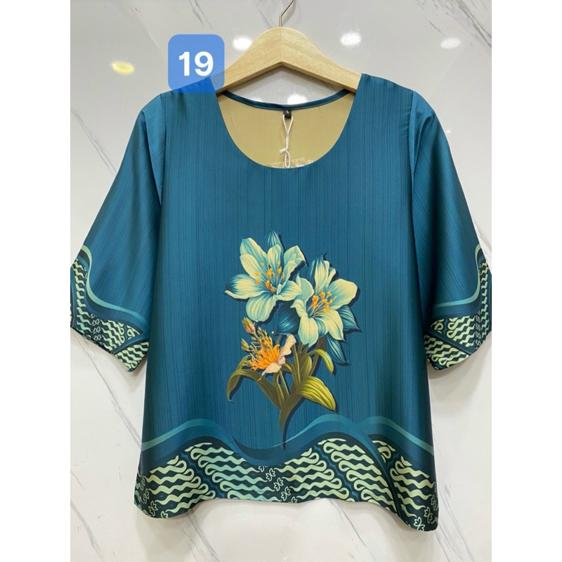 [HOẢ TỐC HCM] Áo Lụa Hoa Nữ Trung Niên Chất Lụa Cotton Mềm Mát 3 Size 50-77kg
