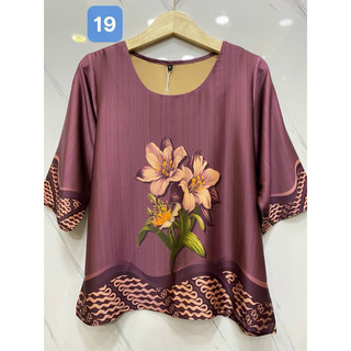 [HOẢ TỐC HCM] Áo Lụa Hoa Nữ Trung Niên Chất Lụa Cotton Mềm Mát 3 Size 50-77kg
