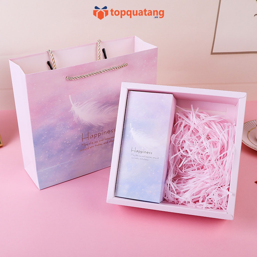 Combo Hộp Đựng Quà Túi Giấy Happyness, Tặng Quà Sinh Nhật, Người Yêu Valentine, 8/3, 20/10 - HT55