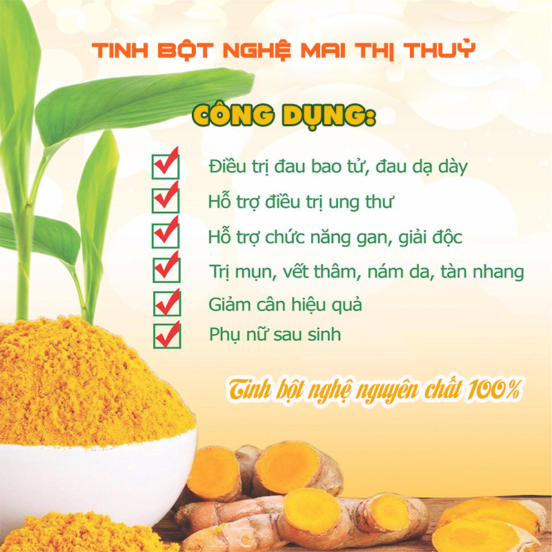 Tinh Bột Nghệ Vàng Nguyên Chất 500gr