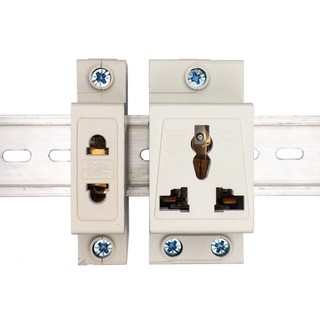 Hãng chint ổ cắm 2 chấu và 3 chấu cài thanh ray gắn tủ điện ht 16a/230v