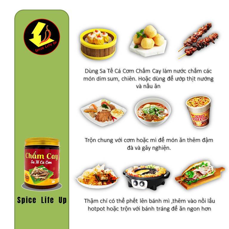 Sốt Chấm Cay Sa Tế Cá Cơm  250gr