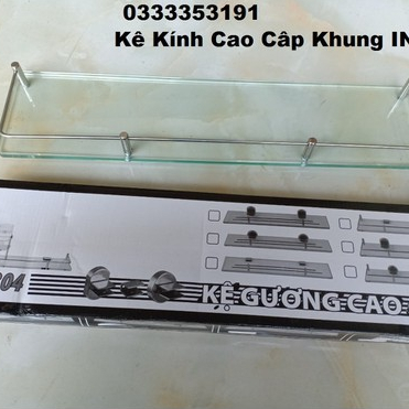 Kệ kính nhà tắm có lan can